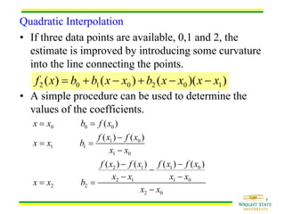 Numerical Methods: curve fitting and interpolation | PDF