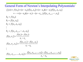 Numerical Methods: curve fitting and interpolation | PDF