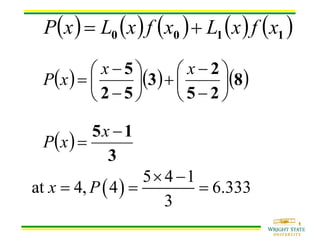 Numerical Methods: curve fitting and interpolation | PDF