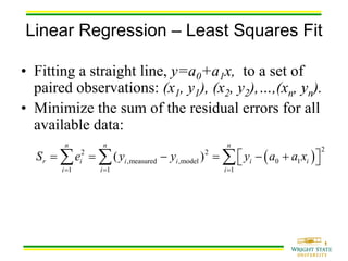 Numerical Methods: curve fitting and interpolation | PDF