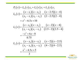 Numerical Methods: curve fitting and interpolation | PDF