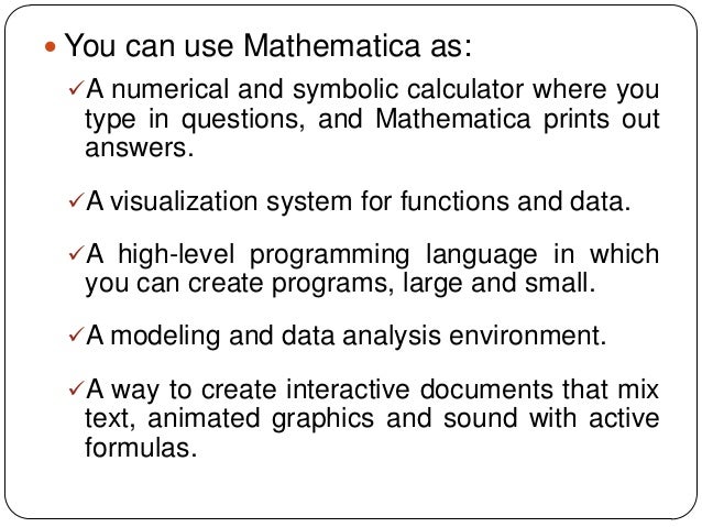 what can you do with mathematica