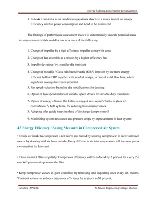 Me 482 energy conservation and management notes | PDF
