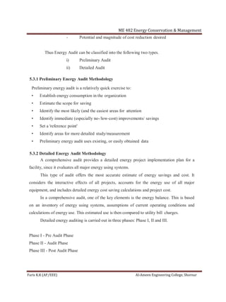 Me 482 energy conservation and management notes | PDF