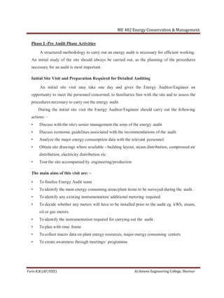 Me 482 energy conservation and management notes | PDF