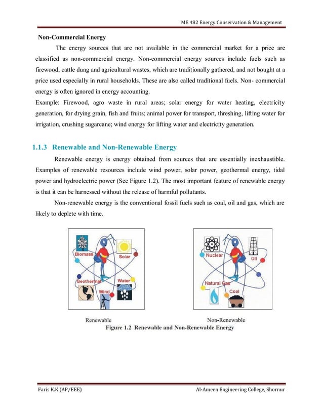 Me 482 energy conservation and management notes PDF