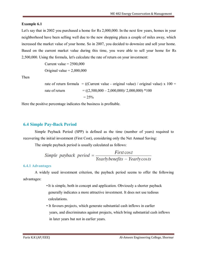 Me 482 energy conservation and management notes PDF