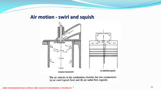 26 December 2017 ME 6016 ADVANCED IC ENGINES 69
Air motion - swirl and squish
 