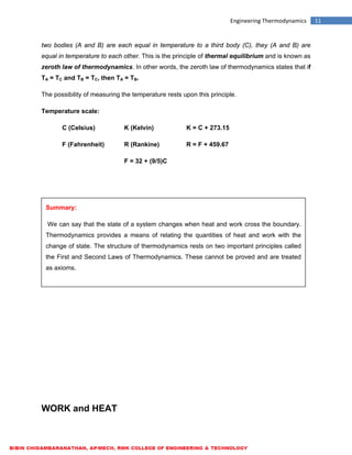 ME6301 ENGINEERING THERMODYNAMICS - LECTURE NOTES | PDF