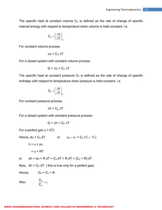 ME6301 ENGINEERING THERMODYNAMICS - LECTURE NOTES | PDF