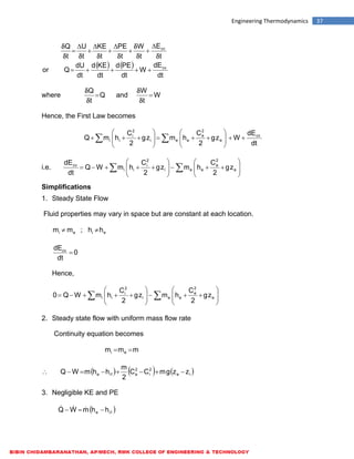 ME6301 ENGINEERING THERMODYNAMICS - LECTURE NOTES | PDF