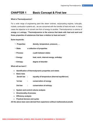 ME6301 ENGINEERING THERMODYNAMICS - LECTURE NOTES | PDF