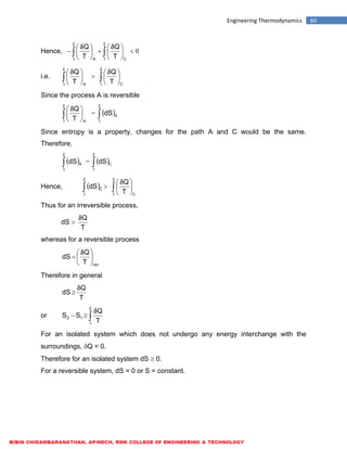 ME6301 ENGINEERING THERMODYNAMICS - LECTURE NOTES | PDF