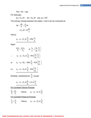 ME6301 ENGINEERING THERMODYNAMICS - LECTURE NOTES | PDF
