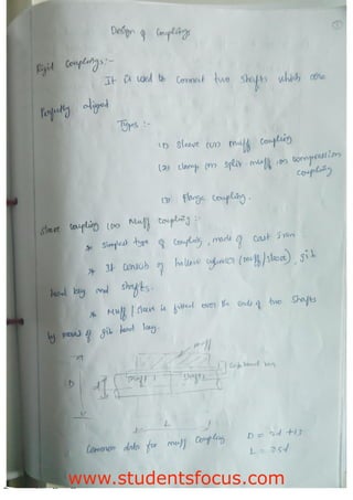 Me6503 DME written notes unit 2 | PDF