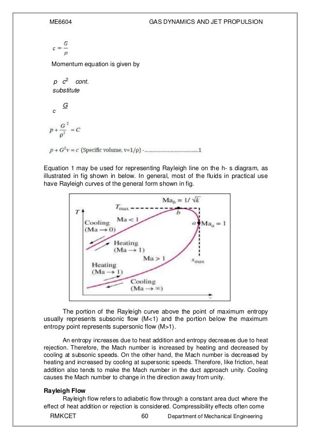 ME6604 GAS DYNAMICS AND JET PROPULSION NOTES