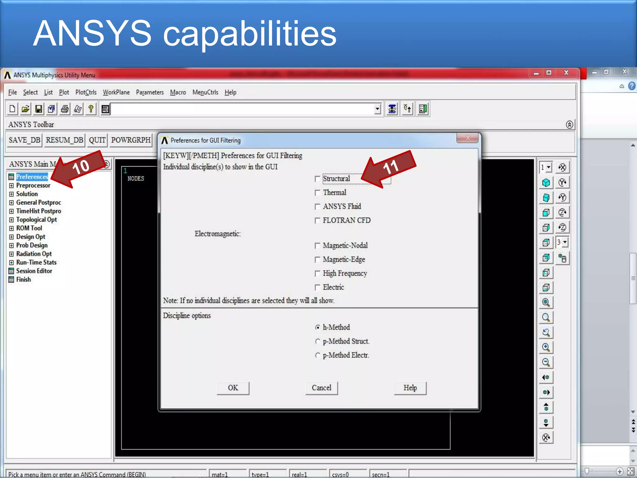 ANSYS capabilities
 