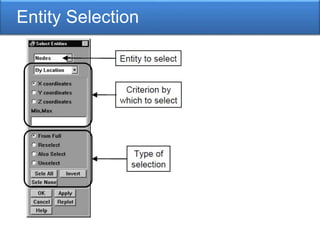Entity Selection
 