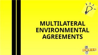 Comprehensive Overview of Multilateral Environmental Agreements (MEAs ...