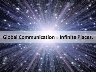 Global Communication = Infinite Places.
 