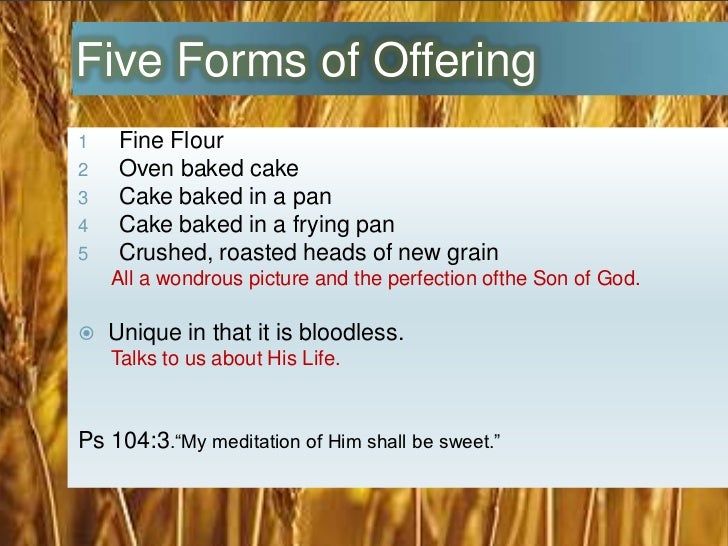 The Offerings Meal Offering