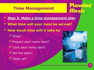 Time Plan Cooking Example Mealplan | PPT