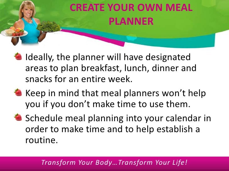 creating a meal plan for the week