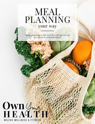 MEAL
your way
PLANNING
Meal planning is the KEY to setting you up
for success with nutrition!
 