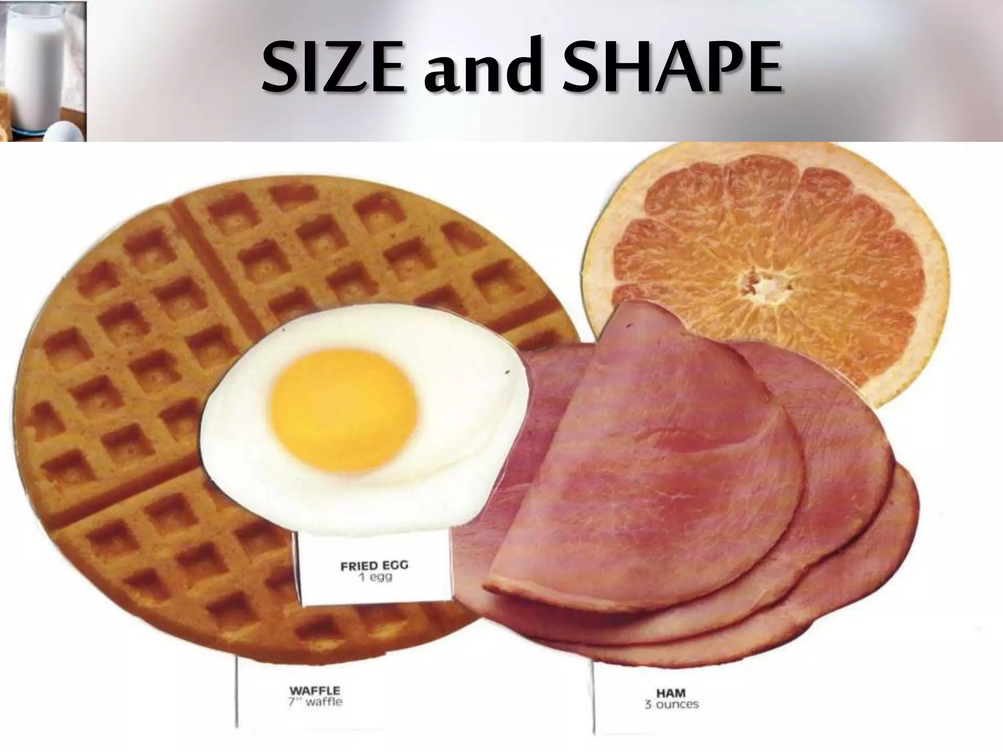 SIZE and SHAPE 
 