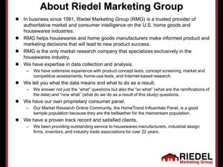 About Riedel Marketing Group
 In business since 1991, Riedel Marketing Group (RMG) is a trusted provider of
  authoritati...