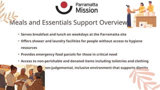 Meals and Essentials Support by Parramatta Mission | PPTX