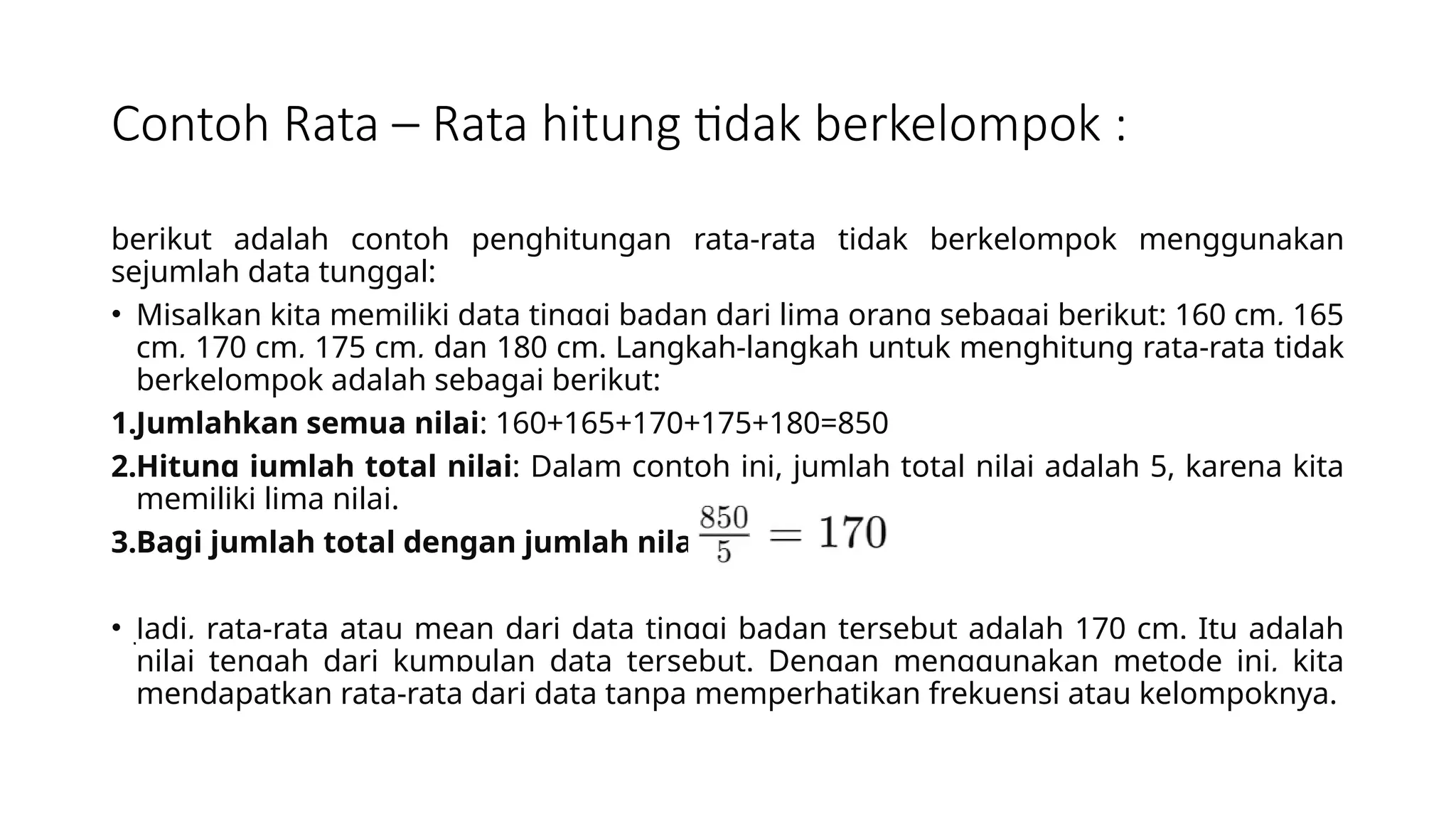 Pengertian MEAN pada matematika teknik dasar | PPTX