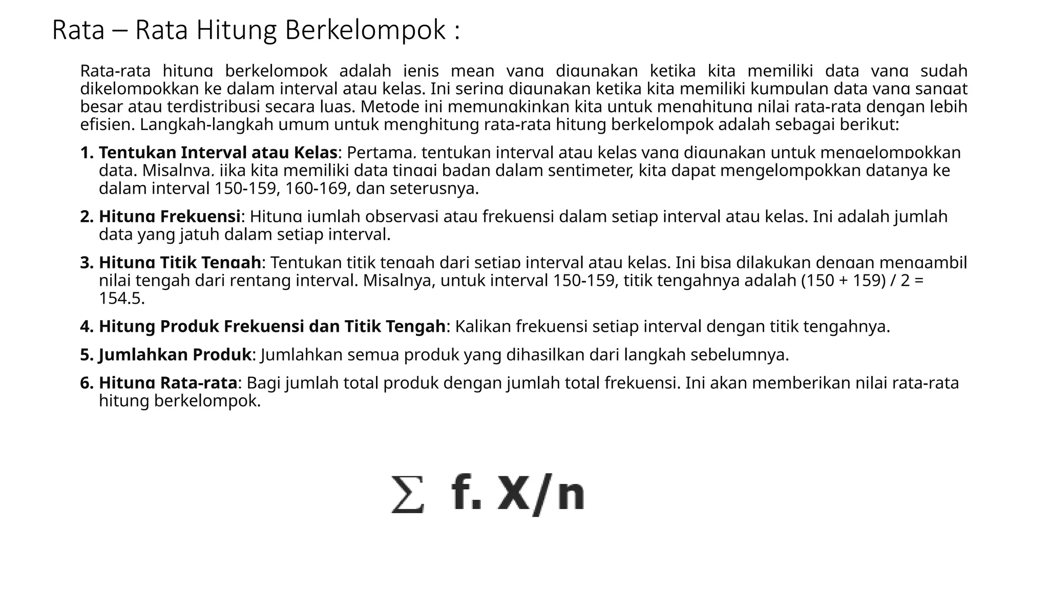 Pengertian MEAN pada matematika teknik dasar | PPTX