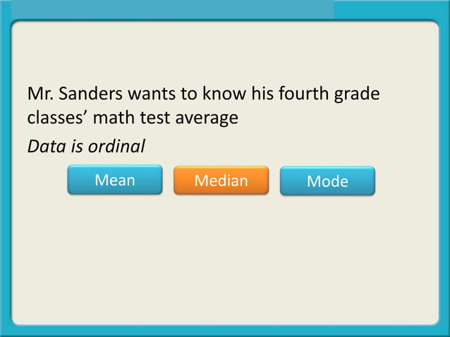 Mean median - mode classification | PPT