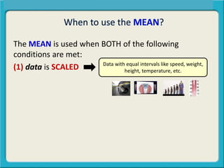 Mean median - mode classification | PPT