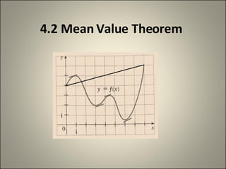 4.2 Mean Value Theorem 