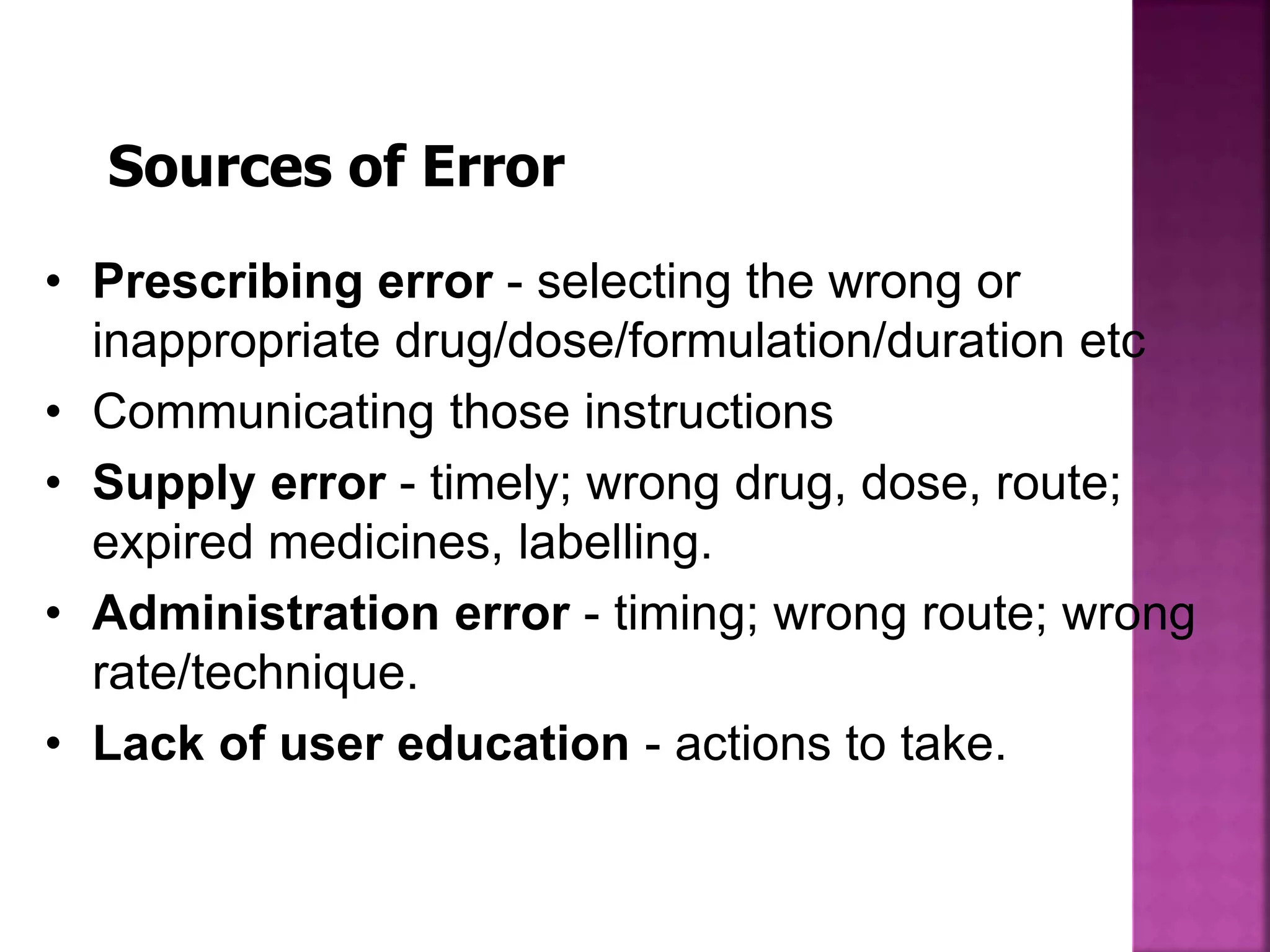 HOW TO MINIMIZE MEDICATION ERROR | PPT | Free Download