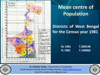 Population Center Mean centre of population | PPTX
