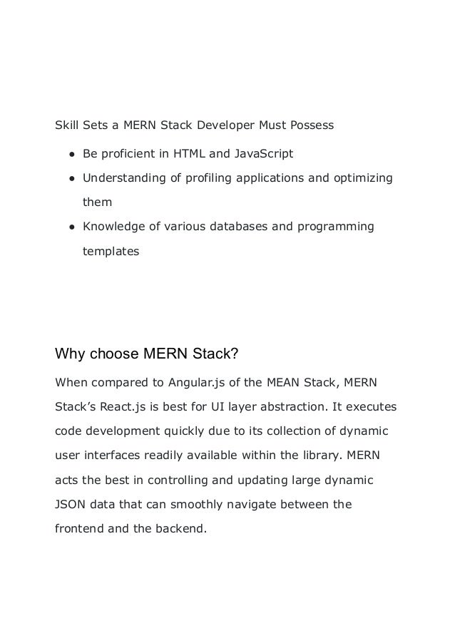 MEAN Stack vs MERN Stack Development | PDF
