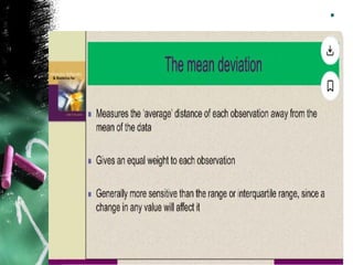 Understanding Deviation Understanding Absolute Mean Deviation with Step-by-Step Example | PDF