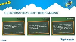 QUESTIONS THAT GOT THEM TALKING

 