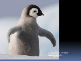 Eu não preciso ter medo de
encarar o mundo...
 