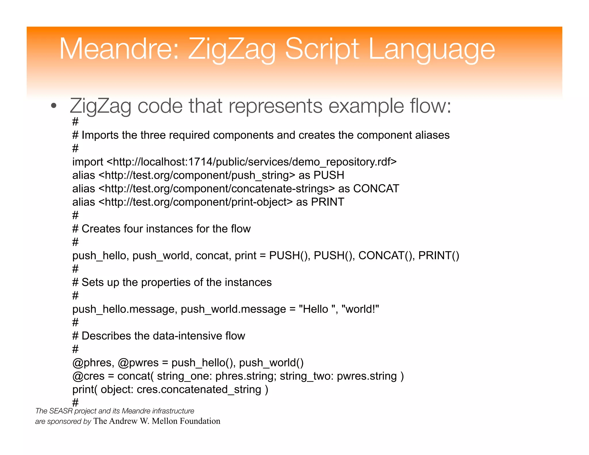 Meandre: Semantic-Driven Data-Intensive Flows in the Clouds
