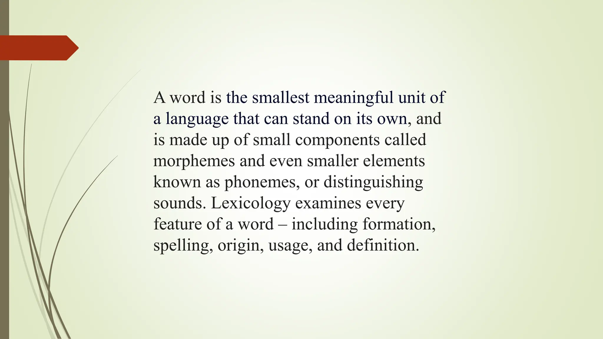 meaning. in lexicology of english language | PPTX