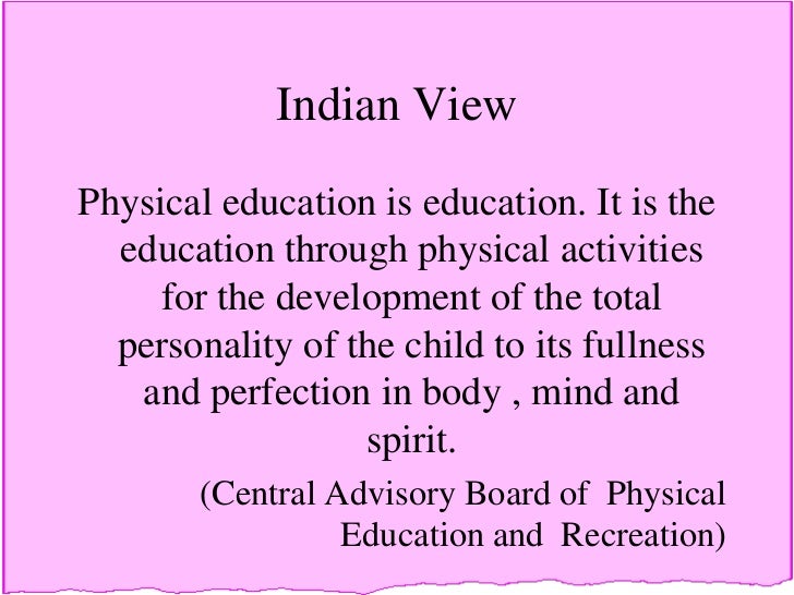 Concept of Physical Education 1