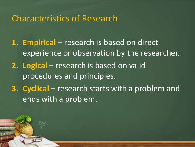 characteristics of ideal research topic