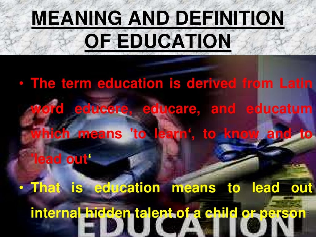 definition of the education