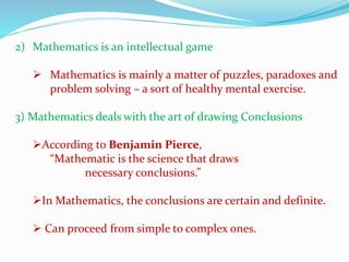Meaning and definition of mathematics | PPTX
