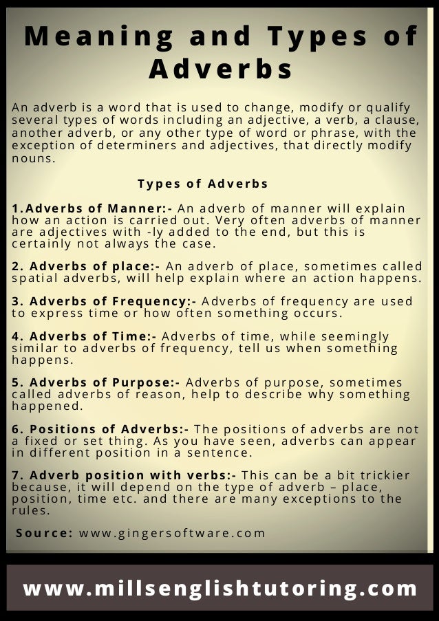 what does an adverb describe what does an adverb describe