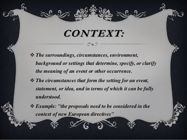 Meaning Context Co Text 2